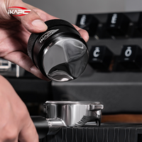 IKAPE V1 gravity coffee distributor, stainless steel base, view 2