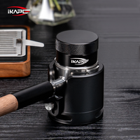 IKAPE V1 gravity coffee distributor, stainless steel base, view 3
