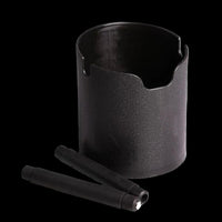 Round plastic knockbox, view 2