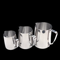 Stainless steel milk frothing pitcher for latte art