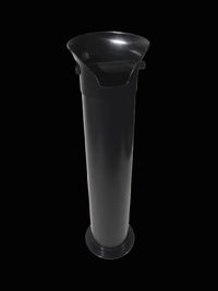 Floor standing knockbox with cloth clip, view 2