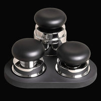 Timemore PUCKS espresso accessories set in black: WDT tool, gravity distributor and calibrated tamper